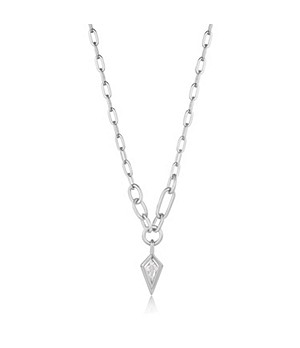 ANIA HAIE Sparkle Drop Pendant Chunky Chain Necklace
