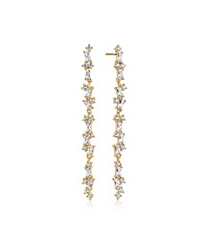 Sif Jakobs Jewellery 18k Gold Plated White Zirconia Antella Earrings