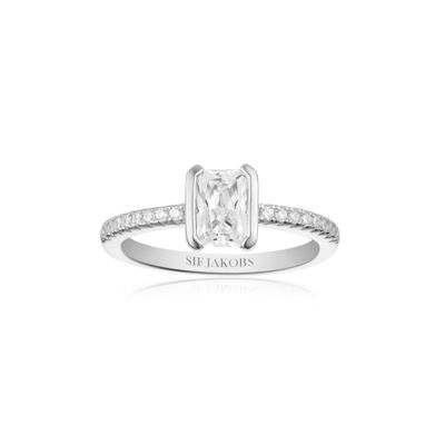 Sif Jakobs Jewellery 925 Sterling Silver White Zirconia Roccanova Ring