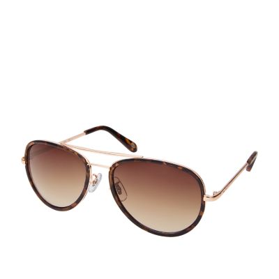 Fossil aviator sales sunglasses womens