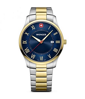 Wenger City Classic Quartz Two tone Stainless Steel Mens Watch