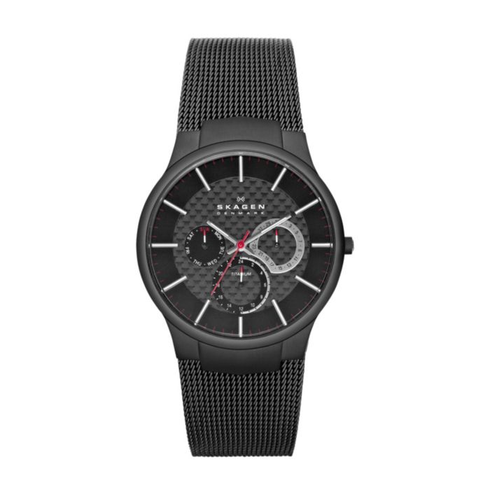 Mikael Titanium Case And Steel Mesh Watch Skagen