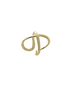 Ivy Gold Brass Infinity Ring