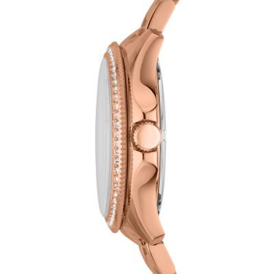 Cecile Multifunction Rose-Tone Stainless Steel Watch - AM4483 - Fossil