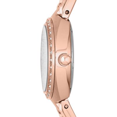 Colleague Rose-Tone Stainless Steel Watch - Fossil