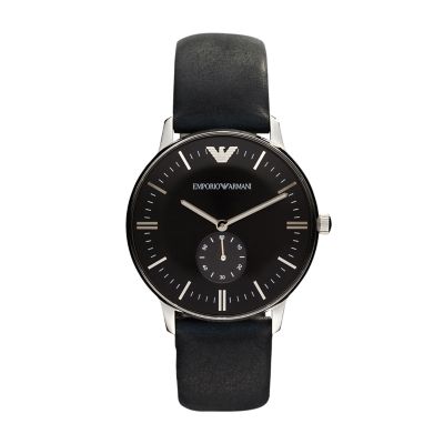 emporio armani leather watch