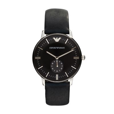 Emporio Armani Men's Two-Hand Black 