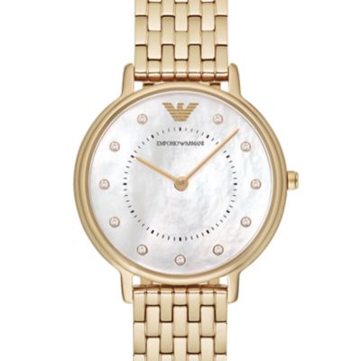 Emporio Armani Women's Two-Hand Gold-Tone Stainless Steel Watch