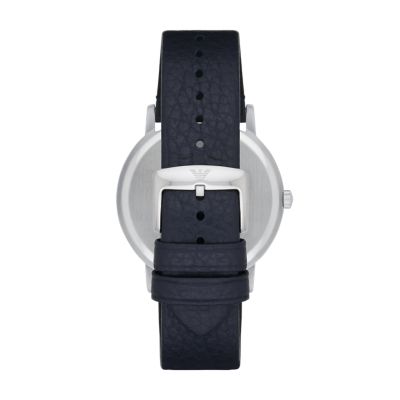 Emporio Armani Three-Hand Blue Leather Watch - AR11012 - Watch Station