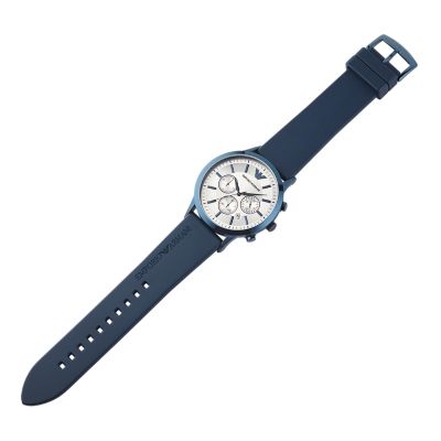 Chronograph Blue Rubber Watch 