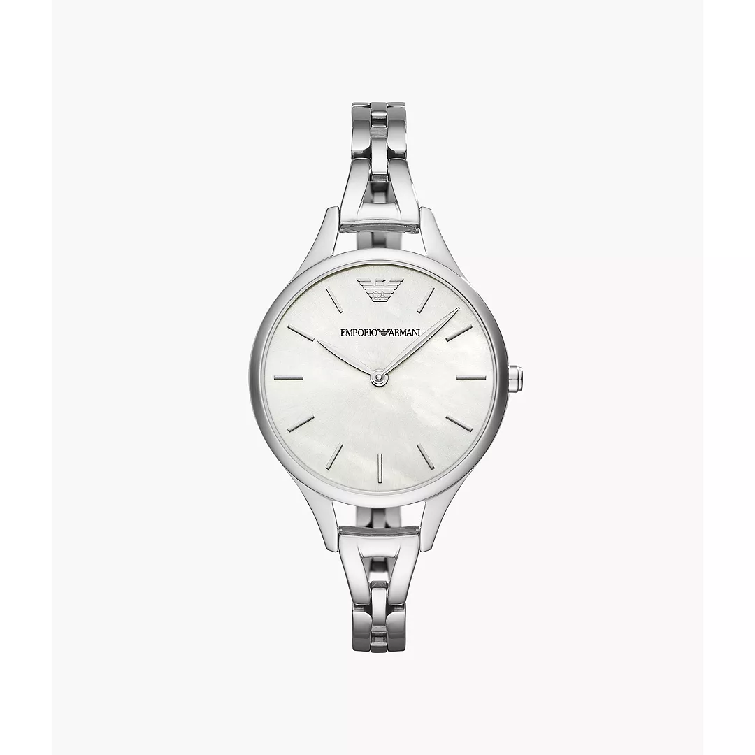 Emporio Armani Women's Two-Hand Stainless Steel Watch - Silver