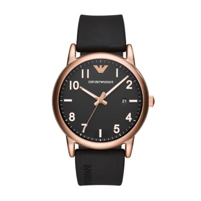 armani watch rubber strap