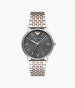 Emporio Armani Men's Three-Hand Two-Tone Stainless Steel Watch