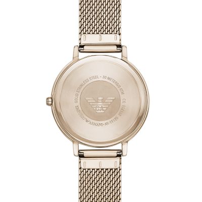 Emporio armani solid stainless best sale steel watch