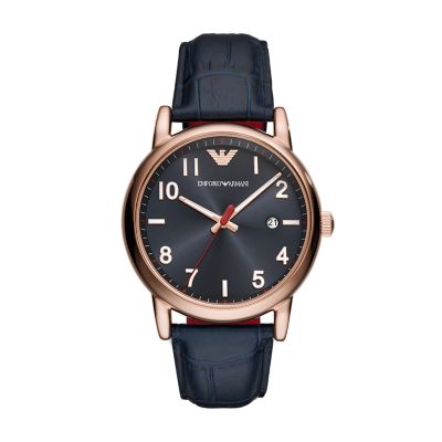 Armani leather cheap watches