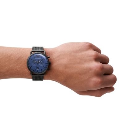Emporio Armani Men's Chronograph Black Stainless Steel Watch - AR11201 -  Watch Station