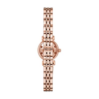 Emporio Armani Women s Two Hand Rose Gold Tone Steel Watch