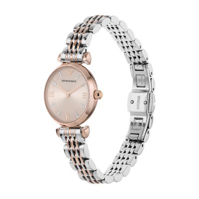 Emporio Armani Women's Two-Hand Two-Tone Stainless Steel Watch