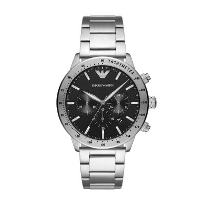 Emporio Armani Men's Chronograph Steel Watch - Silver