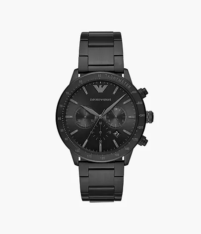 Voorgevoel Preek kolonie Emporio Armani Men's Chronograph Black Stainless Steel Watch - AR11242 -  Watch Station
