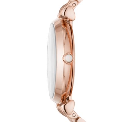 Emporio Armani Women's Two-Hand Rose Gold-Tone Stainless Steel 