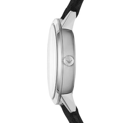 matte black armani watch