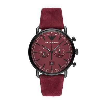 emporio armani watch red