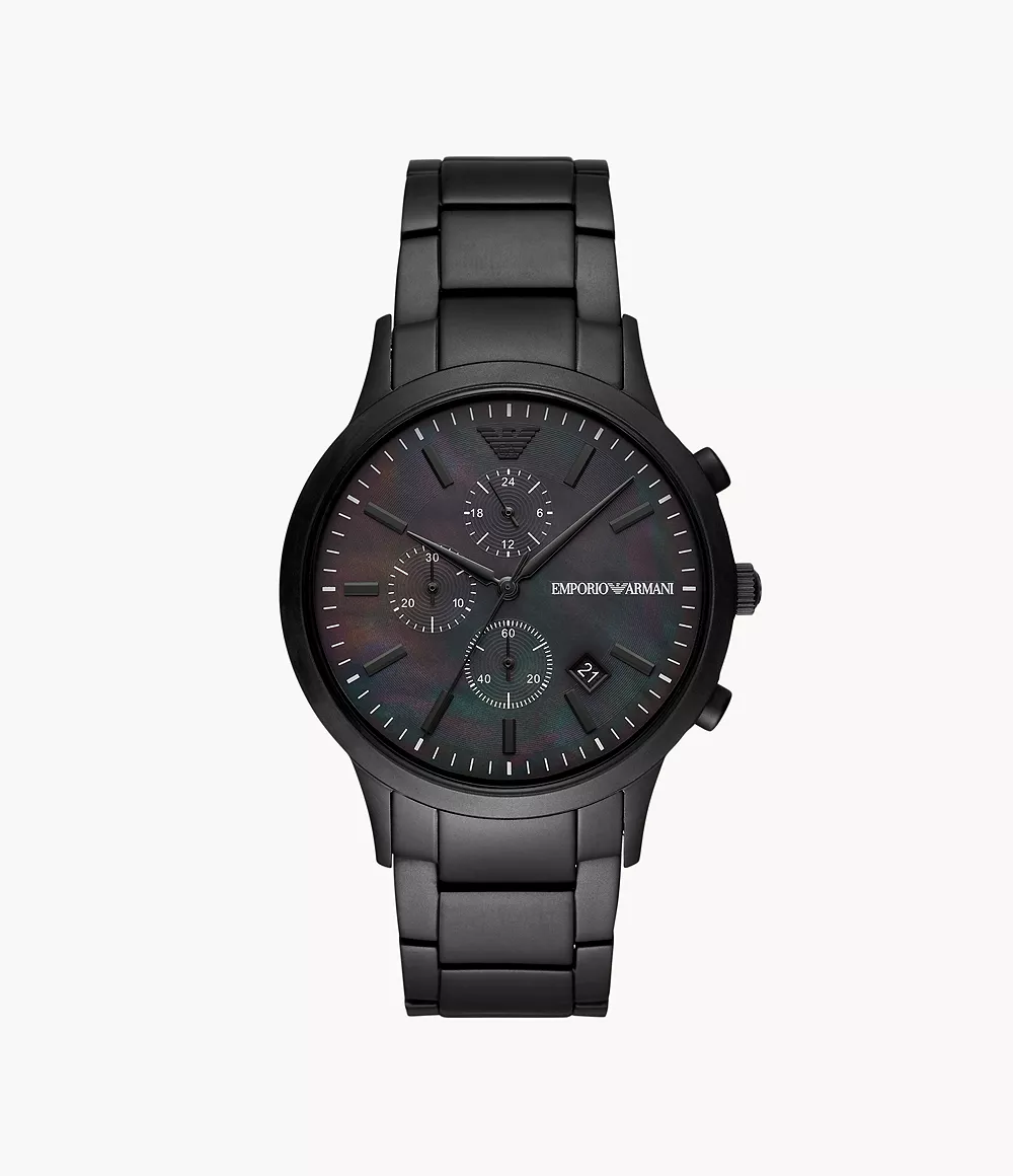 Emporio Armani Chronograph Black Stainless Steel Watch - AR11275 