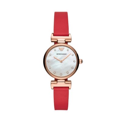 armani red watch