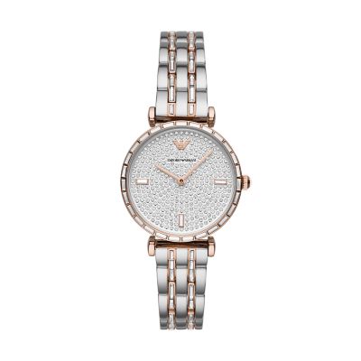 armani rose gold watch womens