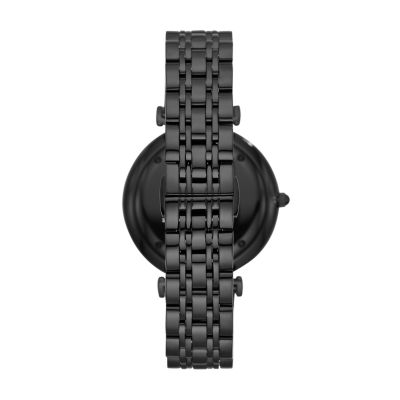 Emporio Armani Three-Hand Black Stainless Steel Watch - AR11299