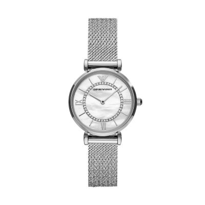 Emporio Armani Two-Hand Stainless Steel Watch