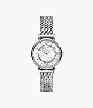 Emporio Armani Two-Hand Stainless Steel Watch