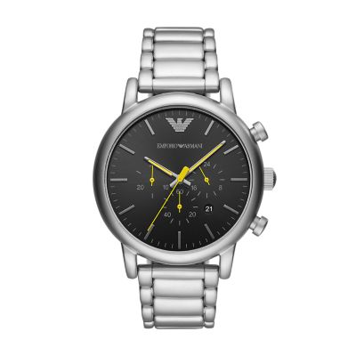 Emporio Armani Chronograph Black Stainless Steel Watch - AR11470 - Watch  Station