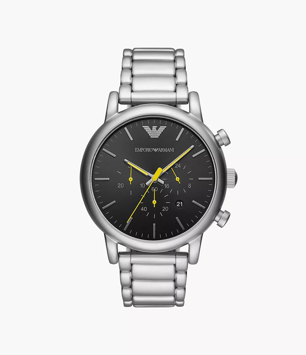 Emporio Armani Chronograph Black Stainless Steel Watch - AR11470 - Watch  Station