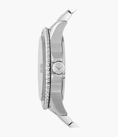 - Watch Armani Date Station - Three-Hand Emporio Steel AR11338 Watch Stainless
