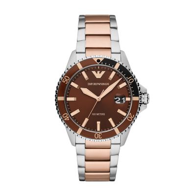 Emporio armani couple outlet watch price