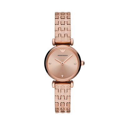 Emporio armani rose hotsell gold tone ladies watch