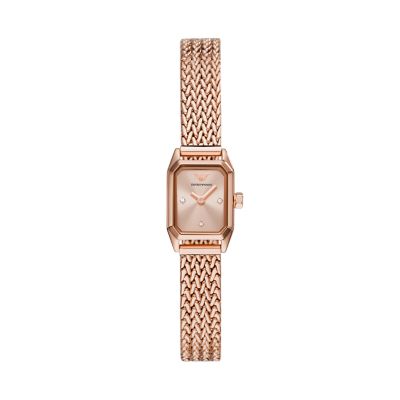 Emporio Armani Two-Hand Rose Gold-Tone Stainless Steel Watch - AR11345 - Watch  Station