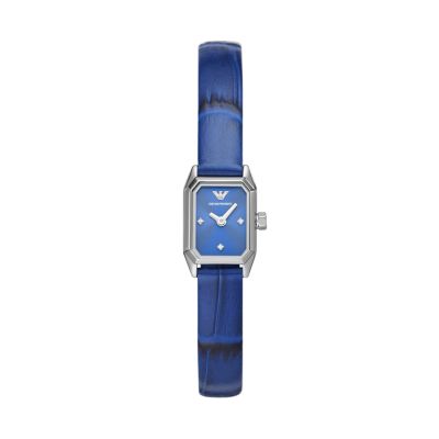 Emporio armani shop blue strap watch