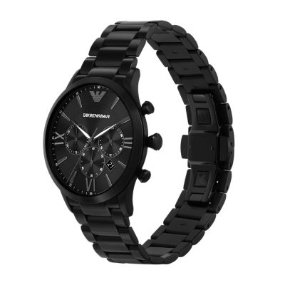 Emporio Armani Chronograph Black Stainless Steel Watch AR11349