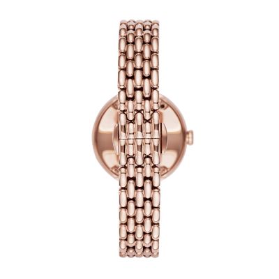 Emporio Armani Two-Hand Rose Gold-Tone Stainless Steel Watch