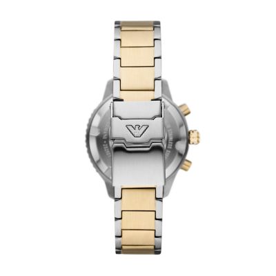 Gold and clearance silver armani watch