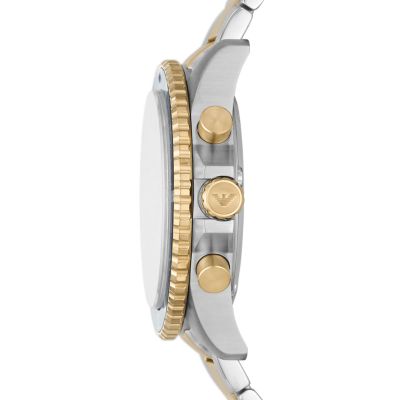 Emporio Armani World Explorer Chronograph Two-Tone Stainless