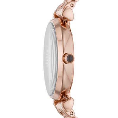 Emporio Armani Two-Hand Rose Gold Stainless Steel Watch - AR11402