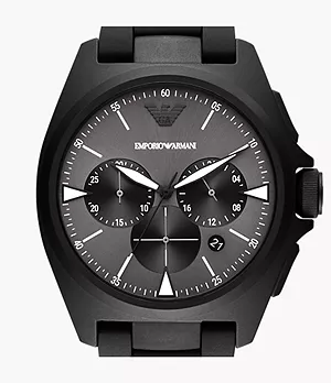 Emporio Armani Chronograph Black Stainless Steel Watch