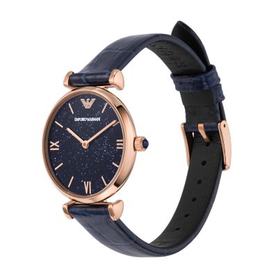 Armani blue clearance strap watch