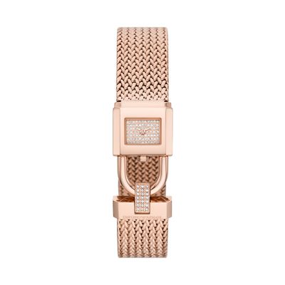 Emporio Armani Two-Hand Rose Gold-Tone Stainless Steel Watch