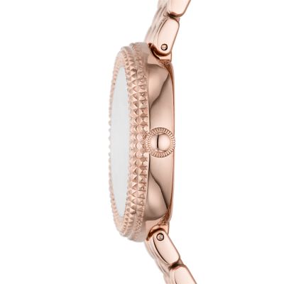 Emporio Armani Two-Hand Rose Gold-Tone Stainless Steel Watch