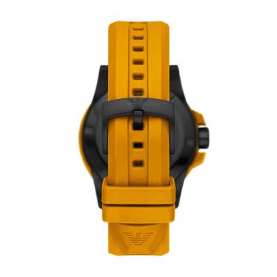 Emporio Armani Three-Hand Date Orange Bio Based Plastic Watch